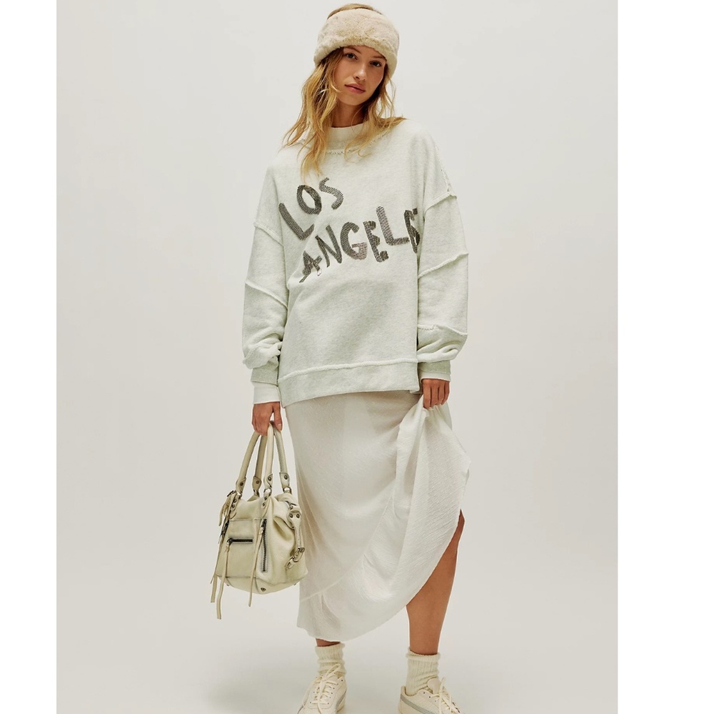 NWT Free People Ragabond City Dreams Sweatshirt- M - Picture 2 of 9